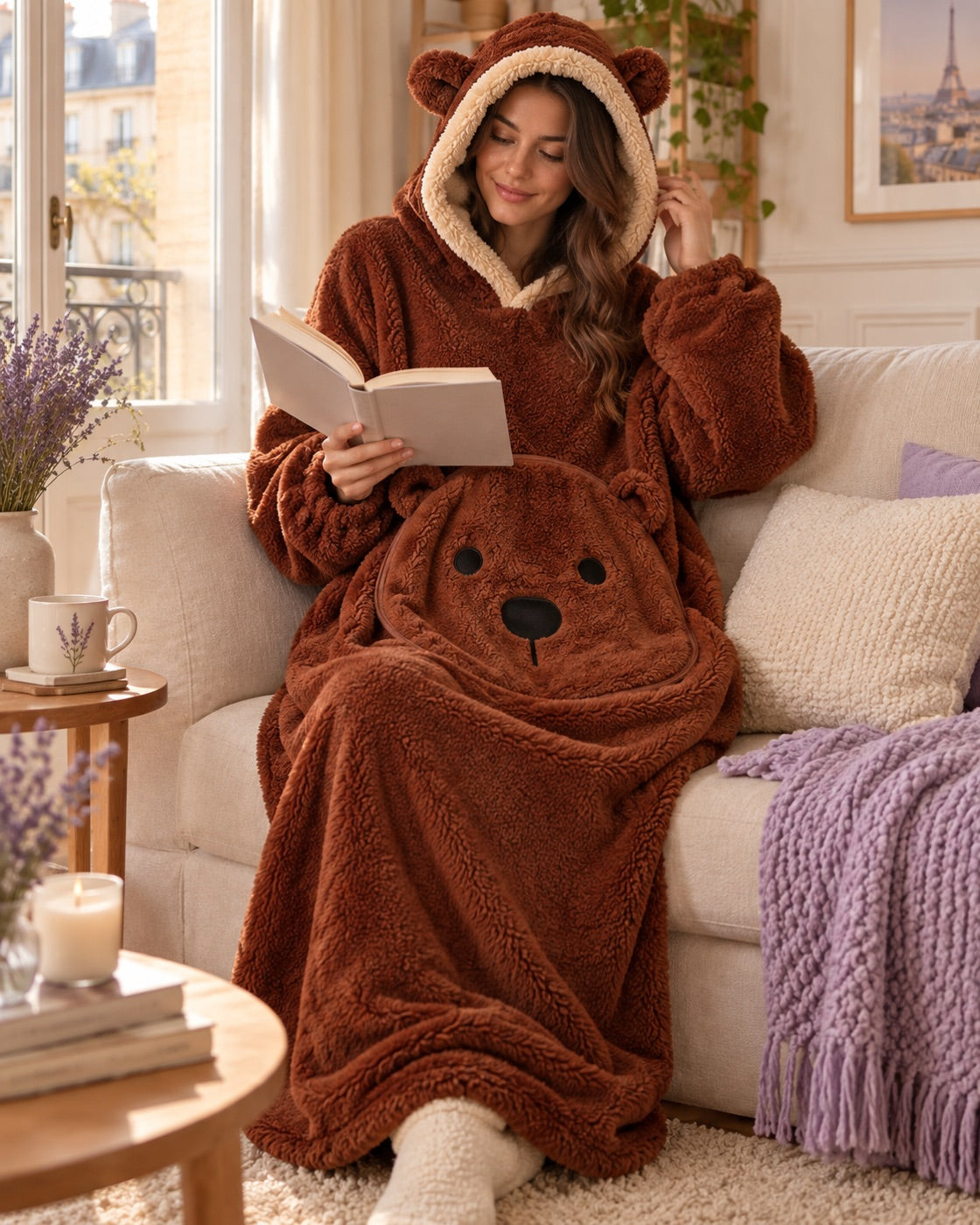 Le Teddy cacao — mise en situation — image de marque créée par IA