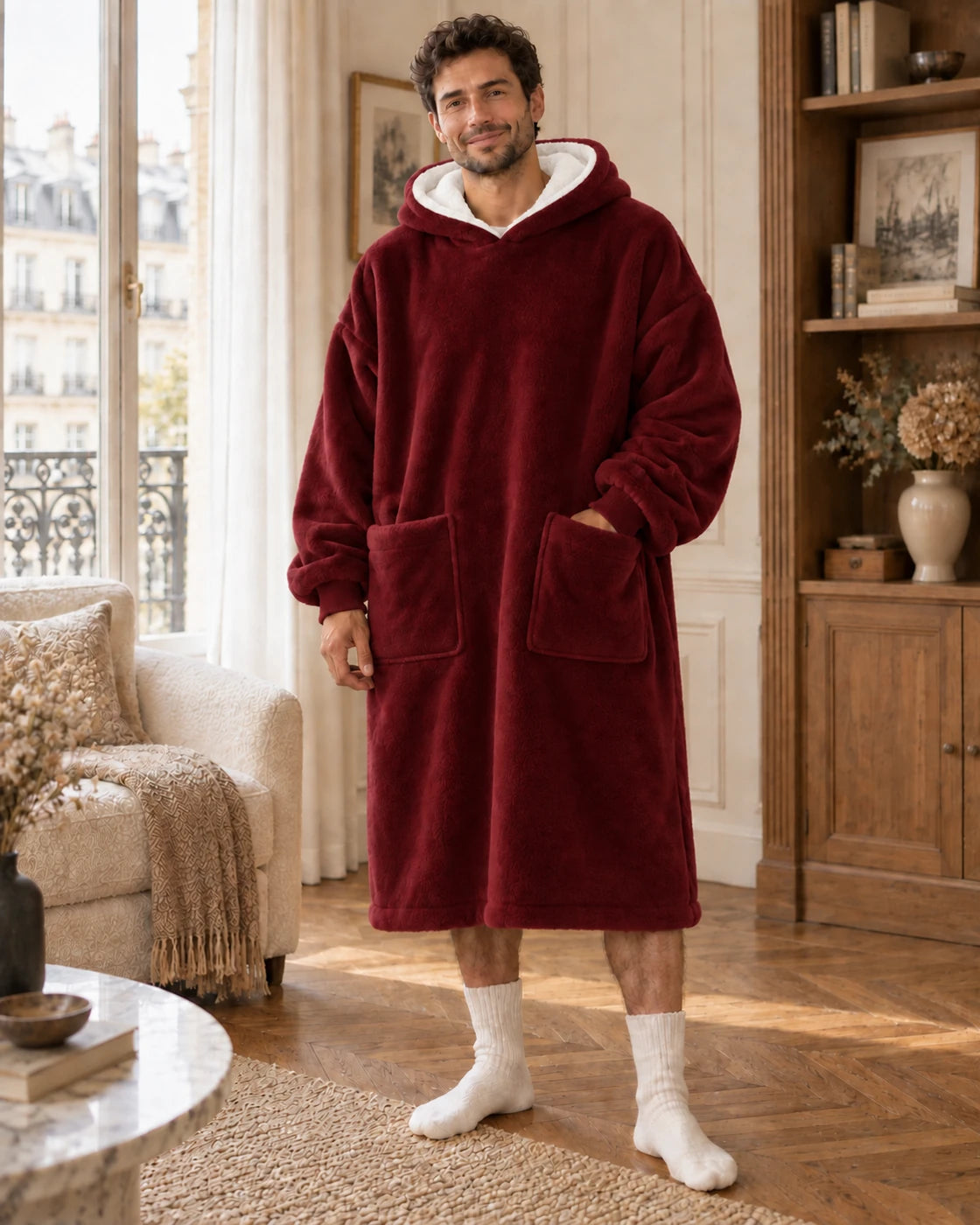 Rouge bordeaux — L’Original porté par une femme